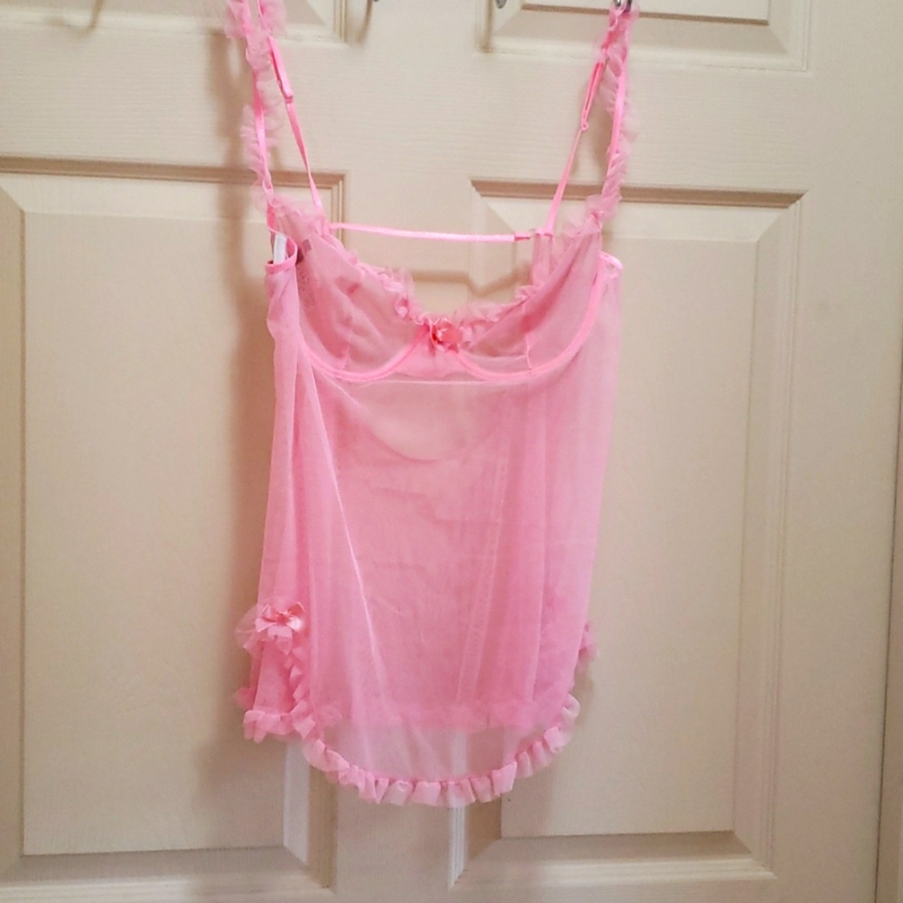 Leg Avenue sheer pink cami